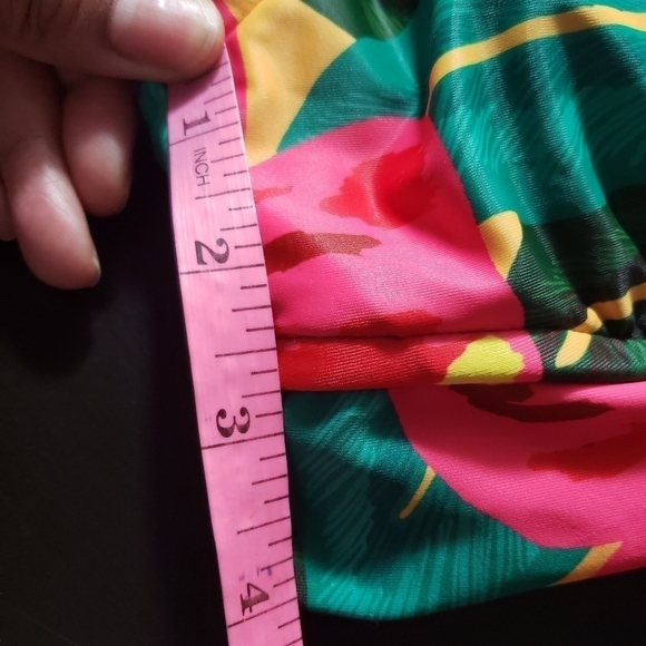 Kona Sol Multi-Color Green Floral Tie Front Bikini - Picture 7 of 7